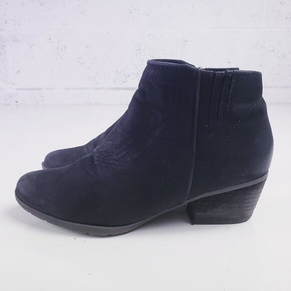 Blondo Womens Samara Waterproof Ankle Booties Black Suede Size 7.5 Side Zip - Picture 5 of 11